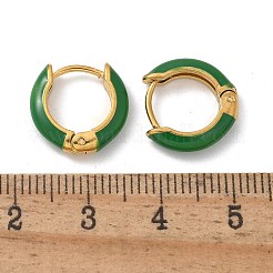 イオンプレーティング(IP)エナメルフープピアス  本物の18Kゴールドメッキ316サージカルステンレススチール製ジュエリー（女性用）  ミックスカラー  13x14x3mm  ピン：1mm&nbsp;EJEW-G344-02G