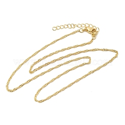 Brass Singapore Chain Necklaces&nbsp;NJEW-D298-01G