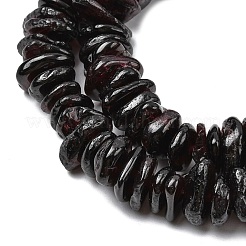 天然石ガーネットビーズ連売り  ナゲット  8~17.5x7~14x2~5mm  穴：0.8mm  15.55~15.94''（39.5~40.5センチメートル）&nbsp;G-A285-A04-01