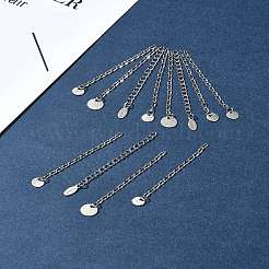 12Pcs 4 Styles 304 Stainless Steel Chain Extender&nbsp;FIND-FS0002-96B