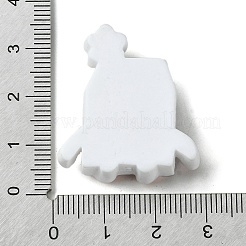 漫画少年不透明樹脂デコデンカボション  ブラック  31x27.5x10mm&nbsp;RESI-C045-03B