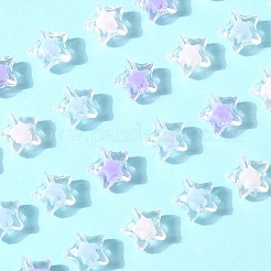 60g3色透明アクリルビーズ  二層ビーズ  多面カット  スター  ミックスカラー  10.5x11x7mm  穴：2mm  20 G /カラー&nbsp;TACR-YW0002-46