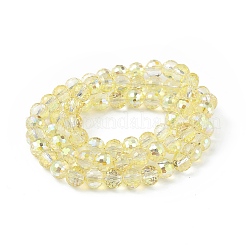 Transparent Electroplate Glass Beads Strands&nbsp;EGLA-F151-FR01