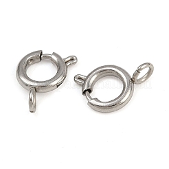 304ステンレススチールスプリングリング留め金  ステンレス鋼色  12x8x2mm  穴：2.5mm&nbsp;STAS-B095-05D-P