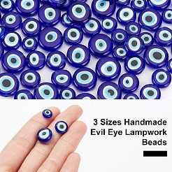 3Strands 3 Style Handmade Evil Eye Lampwork Beads Strands&nbsp;LAMP-NB0001-44