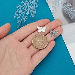 2Pcs 2 Colors 925 Sterling Silver Butterfly Charms&nbsp;STER-PH0002-73