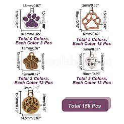 合金ペンダント  ミックスカラー  13~19x10~17x1.5~3mm  穴：1.8~3mm  約158個/箱&nbsp;FIND-PH0009-69