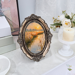 1Pc Oval Resin Photo Frame Stand&nbsp;DJEW-SP0001-50