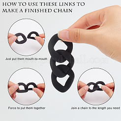 100Pcs 5 Styles Rubberized Style Acrylic Linking Rings&nbsp;OACR-PH0001-54