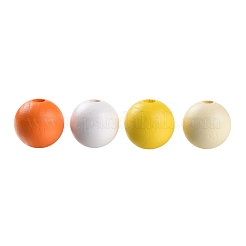 160Pcs 4 Colors Farmhouse Country and Rustic Style Painted Natural Wood Beads&nbsp;WOOD-LS0001-01L