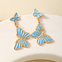 Alloy Enamel Dangle Stud Earrings&nbsp;FS-WGD8282-01