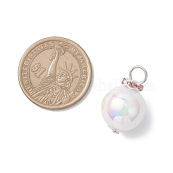 Imitation Pearl Acrylic Pendants&nbsp;PALLOY-JF04349-01