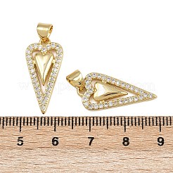 Brass Micro Pave Cubic Zirconia Pendants&nbsp;ZIRC-I367-12G-06