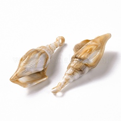 アクリル製の大きなペンダント  天然石風  巻き貝  バリーウッド  57.5x21x15mm  穴：2.8mm  約93個/500g&nbsp;OACR-C011-35
