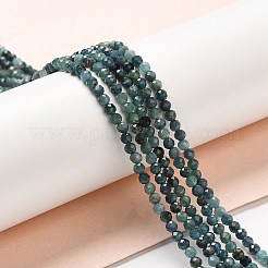 天然ブルートルマリンビーズ連売り  ラウンド  多面カット  グレードAA  3mm  穴：0.6mm  約146個/連  15.39''（39.1センチメートル）&nbsp;G-E608-A05-B
