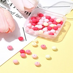 70Pcs Rubberized Style Acrylic Beads&nbsp;MACR-FS0001-71B