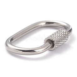 Non-Tarnish 304 Stainless Steel Screw Carabiner Lock Charms&nbsp;STAS-J030-05
