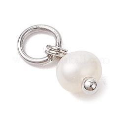 Natural Cultured Freshwater Pearl Potato Charms&nbsp;PALLOY-JF04505-02