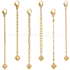 6Pcs 6 Styles 304 Stainless Steel End with Chains&nbsp;FIND-BM0001-67