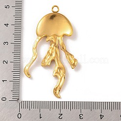 イオンプレーティング（IP）304ステンレスペンダント  クラゲチャーム  18KGP本金メッキ  47.5x26.5x3.5mm  穴：2mm&nbsp;STAS-N103-161A-G