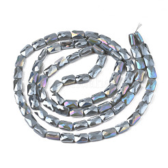 Electroplate Opaque Solid Color Glass Beads Strands&nbsp;EGLA-N002-25-A