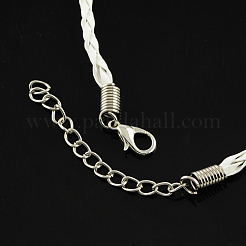 Trendy Braided Imitation Leather Necklace Making&nbsp;NJEW-S105-003