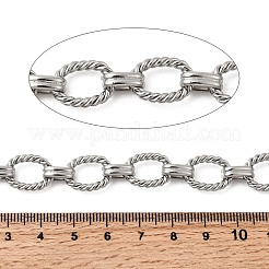 304 Stainless Steel Twist Oval Link Chains&nbsp;CHS-Z007-10P-02
