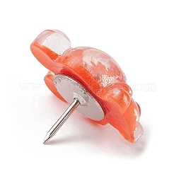 Frog Resin Cabochon Map Pins&nbsp;AJEW-TB00008