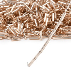 ガラス竹ビーズ  銀並ぶ  小麦  6~8x1.8mm  穴：0.6mm  10000個/ポンド&nbsp;TSDB6MM39A