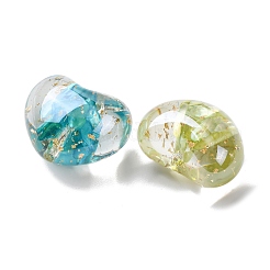 Transparent Resin & Dyed Natural Shell Beads&nbsp;RESI-G119-09