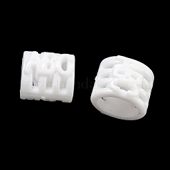 オペークアクリルスライドチャーム  コラム  ホワイト  13x14x11mm  穴：10x6mm  約655個/500g&nbsp;SACR-L007-032
