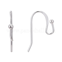 925スターリングシルバーピアスフック  スタンプ925個付き  銀  20x1.5mm  21ゲージ（0.7mm）&nbsp;STER-I014-10S