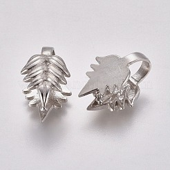 真鍮のベイル  アイスピックピンチベイル  ニッケルフリー  プラチナ  17x11x10mm&nbsp;KK173-NF