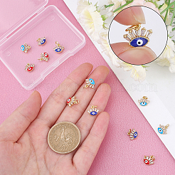 12Pcs 3 Colors Brass Micro Pave Cubic Zirconia Pendants&nbsp;ZIRC-AR0001-12