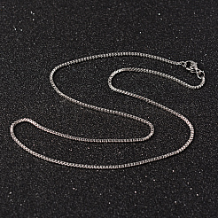 304ステンレススチールベネチアンチェーンネックレス  カニカン付き  ミックスカラー  17.7インチ（45cm）  1.5mm&nbsp;NJEW-O096-08