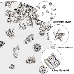 160Pcs 16 Style Tibetan Style Alloy Beads&nbsp;TIBEB-HY0001-04