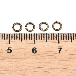 真鍮製オープンタイプ丸カン  ラウンド  アンティークブロンズ  4x0.7mm  内径：2.5mm  約14000個/500g  21ゲージ&nbsp;KK-NH0012-01A-AB