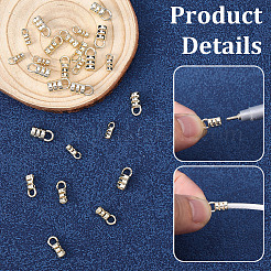 30Pcs 3 Styles Brass Cord Ends&nbsp;KK-BBC0026-08G
