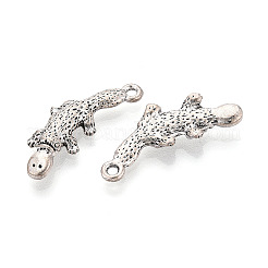 合金のチベット風チャーム  ダックビルチャーム  アンティークシルバー  25.5x10x3mm  穴：1.6~1.7mm&nbsp;TIBEP-T054-24AS