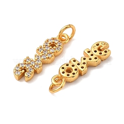 Brass Micro Pave Cubic Zirconia Charms&nbsp;KK-K364-42G