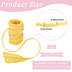 クラフト紙コード  紙ひも  クラフト用  きいろ  5x2mm&nbsp;OCOR-WH20019-03C