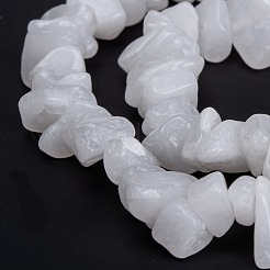 天然石ホワイトジェイドビーズ連売り  チップ  3~16x3~8mm  穴：0.7mm  80~81cm&nbsp;G-G011-02