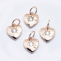 Brass Micro Pave Cubic Zirconia Charms&nbsp;RB-I078-67-NR