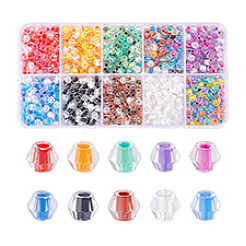 10 Set 10 Colors Transparent Glass Beads&nbsp;GLAA-PH0003-34
