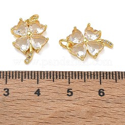 Brass Micro Pave Cubic Zirconia with Glass Pendants&nbsp;CU-CBA6E4E-11G-D