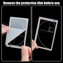 2Pcs 2 Styles Golden Ratio Plastic Fibonacci Composition View Finder&nbsp;AJEW-DR0001-86