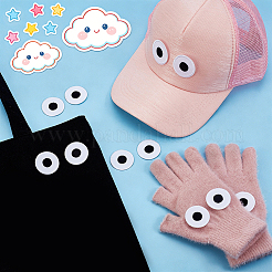 20Pcs Eyes Polyester Embroidery Iron on/Sew on Patches&nbsp;DIY-GA0010-06A-01