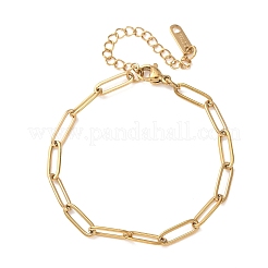 4MM 304 Stainless Steel Paperclip Chain Bracelets&nbsp;SA-CBA4160-22G