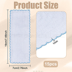 クロスステッチ用の綿のブックマーク  長方形  ライトスカイブルー  190x70x1mm&nbsp;DIY-WH0759-27A
