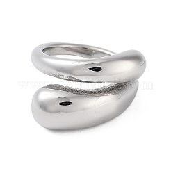 変色しない304ステンレススチール製女性用リング  ステンレス鋼色  usサイズ10（19.8mm）&nbsp;RJEW-K270-05E-P
